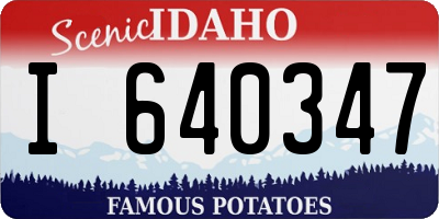 ID license plate I640347