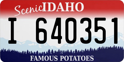 ID license plate I640351
