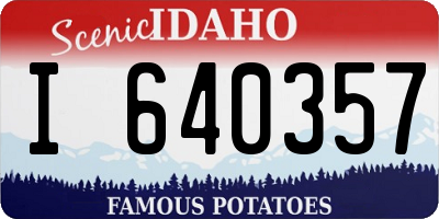 ID license plate I640357