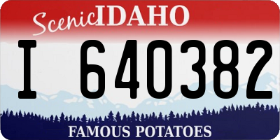 ID license plate I640382