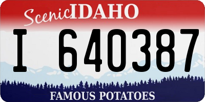 ID license plate I640387