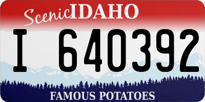ID license plate I640392