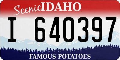 ID license plate I640397