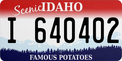 ID license plate I640402