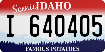 ID license plate I640405