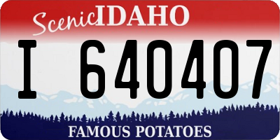 ID license plate I640407