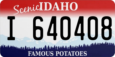 ID license plate I640408