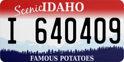 ID license plate I640409