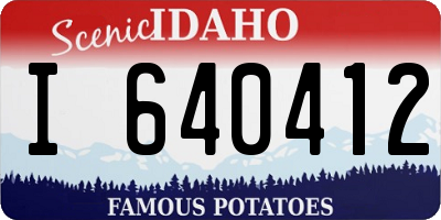 ID license plate I640412