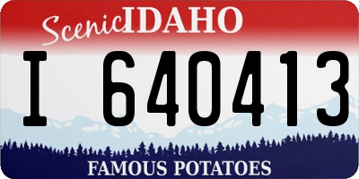 ID license plate I640413