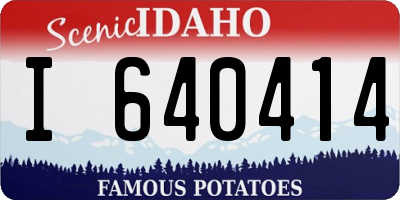 ID license plate I640414