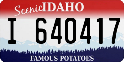 ID license plate I640417