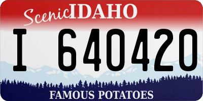 ID license plate I640420