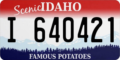 ID license plate I640421