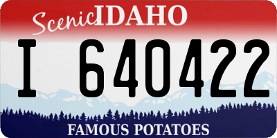 ID license plate I640422