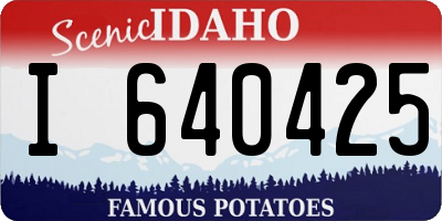ID license plate I640425