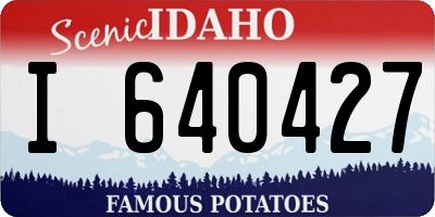 ID license plate I640427