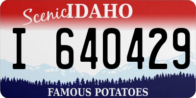 ID license plate I640429