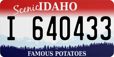 ID license plate I640433