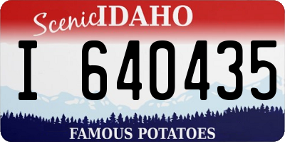 ID license plate I640435