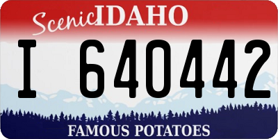 ID license plate I640442