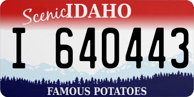 ID license plate I640443