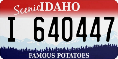 ID license plate I640447