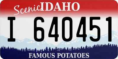 ID license plate I640451
