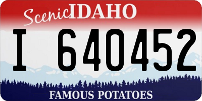 ID license plate I640452