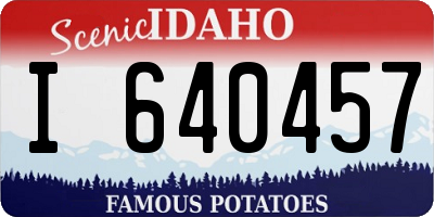 ID license plate I640457