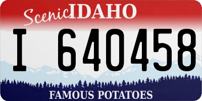 ID license plate I640458