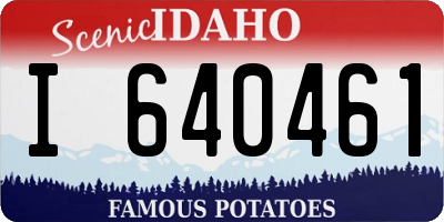 ID license plate I640461