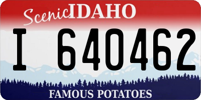 ID license plate I640462