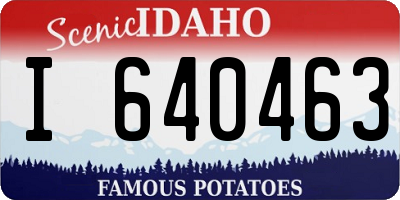ID license plate I640463