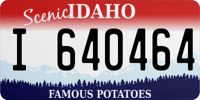 ID license plate I640464