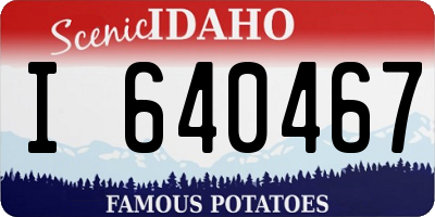 ID license plate I640467