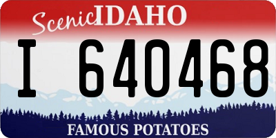 ID license plate I640468