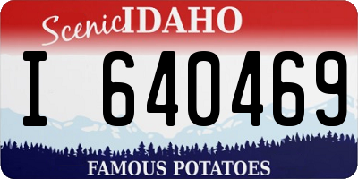 ID license plate I640469