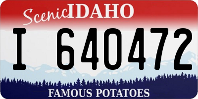 ID license plate I640472