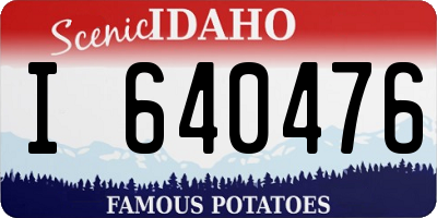 ID license plate I640476