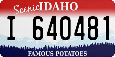 ID license plate I640481