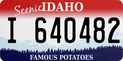 ID license plate I640482