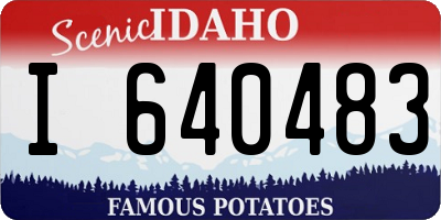 ID license plate I640483