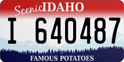 ID license plate I640487