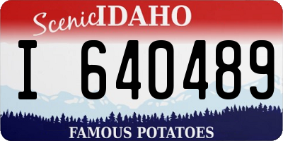 ID license plate I640489