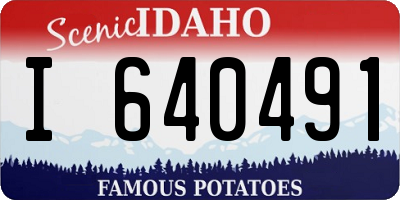 ID license plate I640491