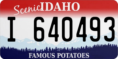 ID license plate I640493
