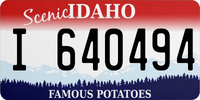ID license plate I640494