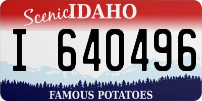 ID license plate I640496