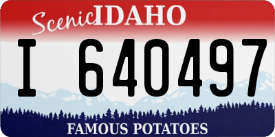 ID license plate I640497